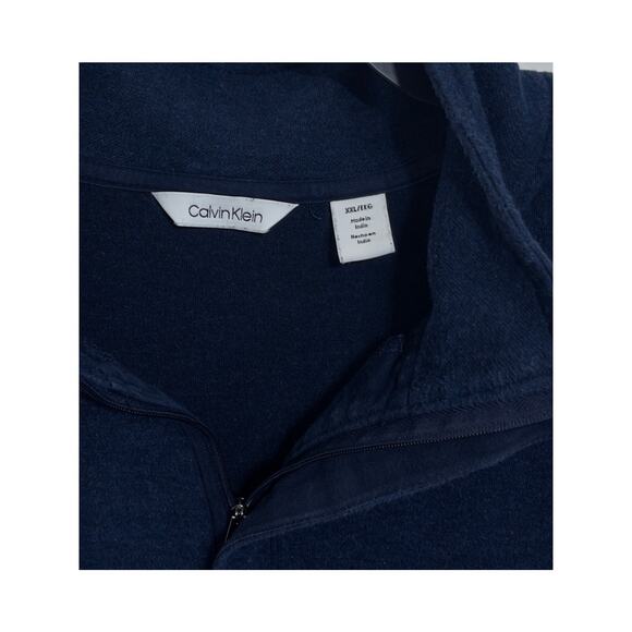 Calvin Klein quarter-zip pullover in navy blue sz XXL minimalist timeless fall - Picture 3 of 3